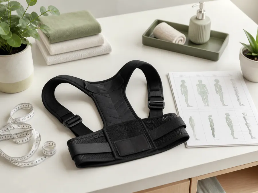 Aligna posture corrector and fitting materials